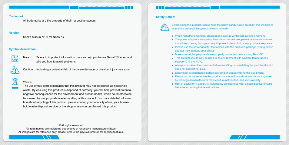 Safety notice | Foxconn AT-7300 User Manual | Page 2 / 22