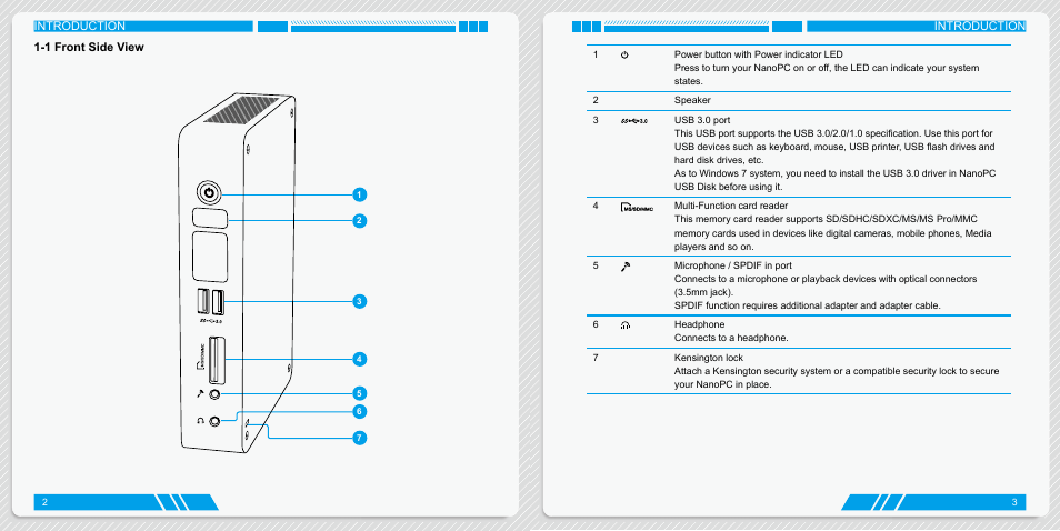 1 front side view | Foxconn AT-7300 User Manual | Page 5 / 22