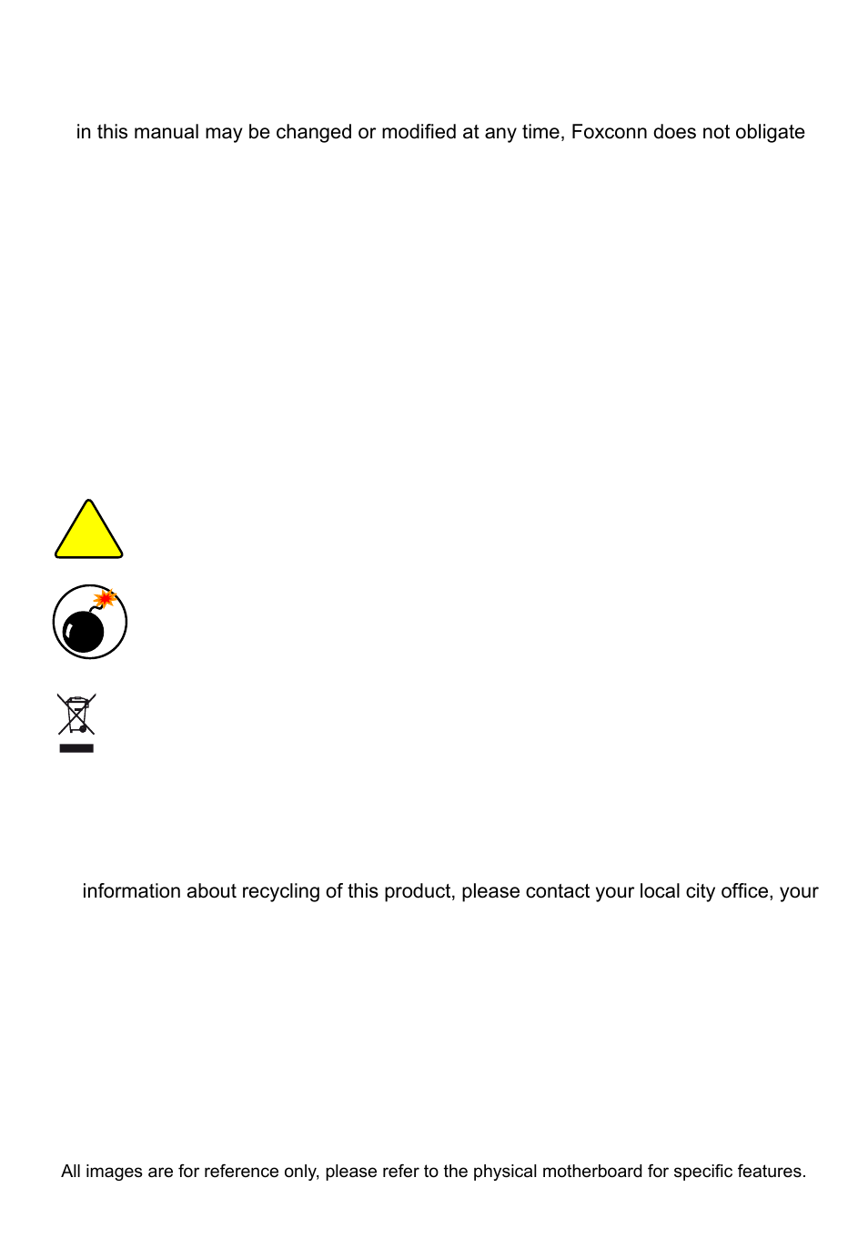 Statement, Trademark, Version | Symbol description, Weee, More information | Foxconn R10-H1 User Manual | Page 2 / 73