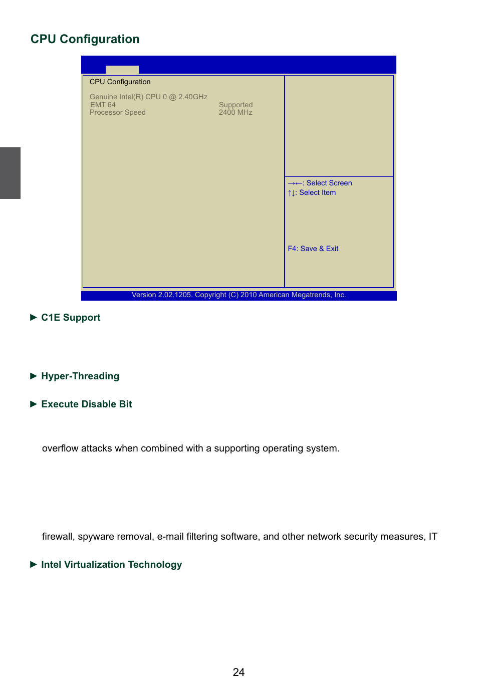 Cpu configuration | Foxconn R10-H1 User Manual | Page 31 / 73