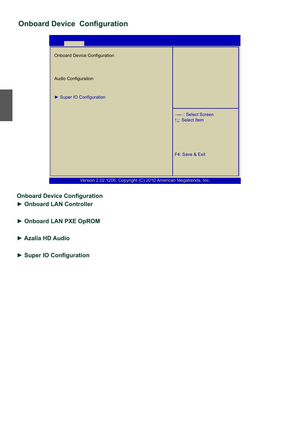 Onboard device configuration | Foxconn R10-H1 User Manual | Page 35 / 73