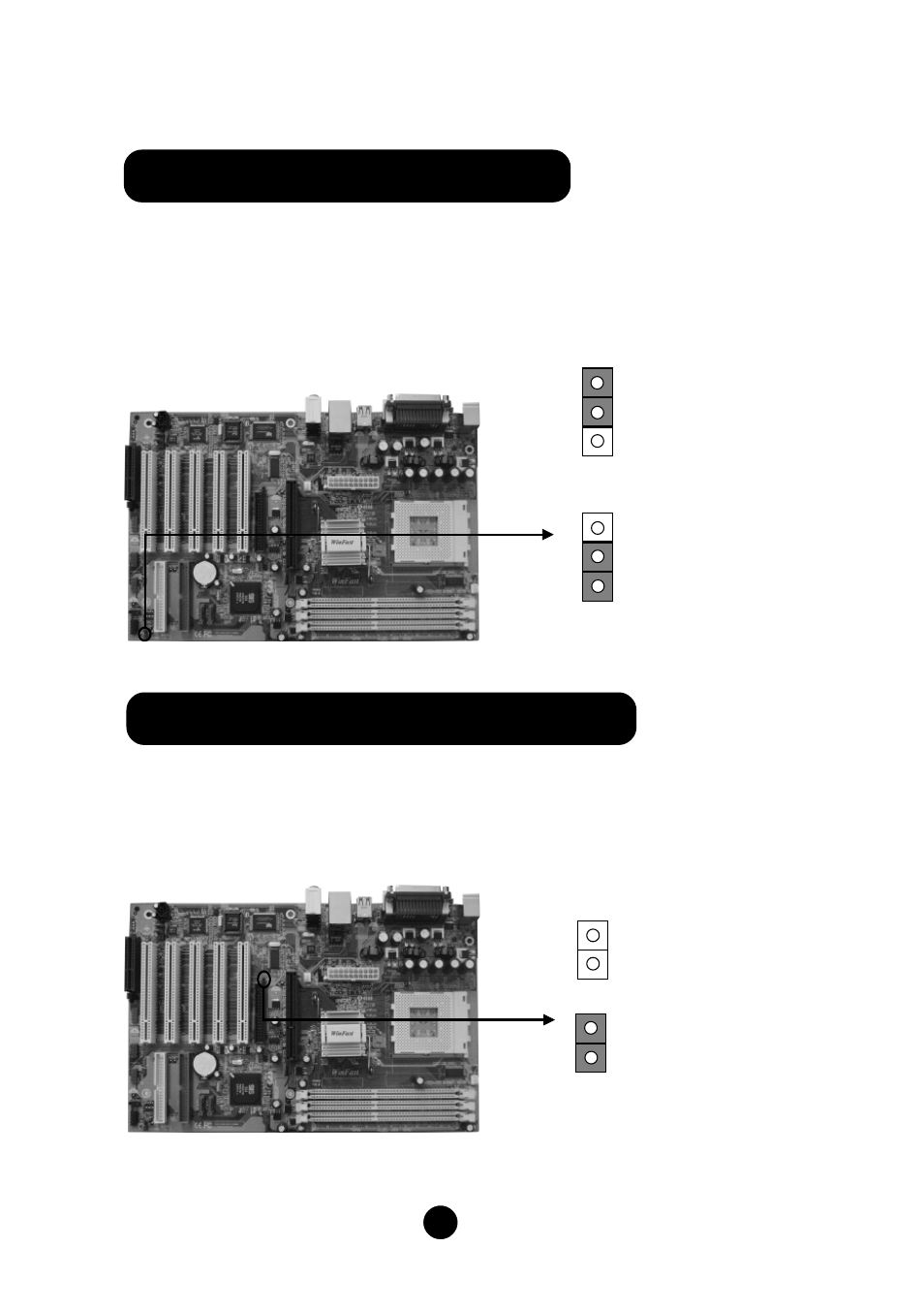 Clear cmos jumper: cls_cmos, Fsb100 mhz cpu selection jumper: j8 | Foxconn 748K7AA User Manual | Page 4 / 10