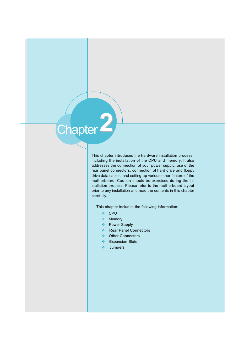 Chapter | Foxconn NF3250K8AA-ERS User Manual | Page 12 / 68