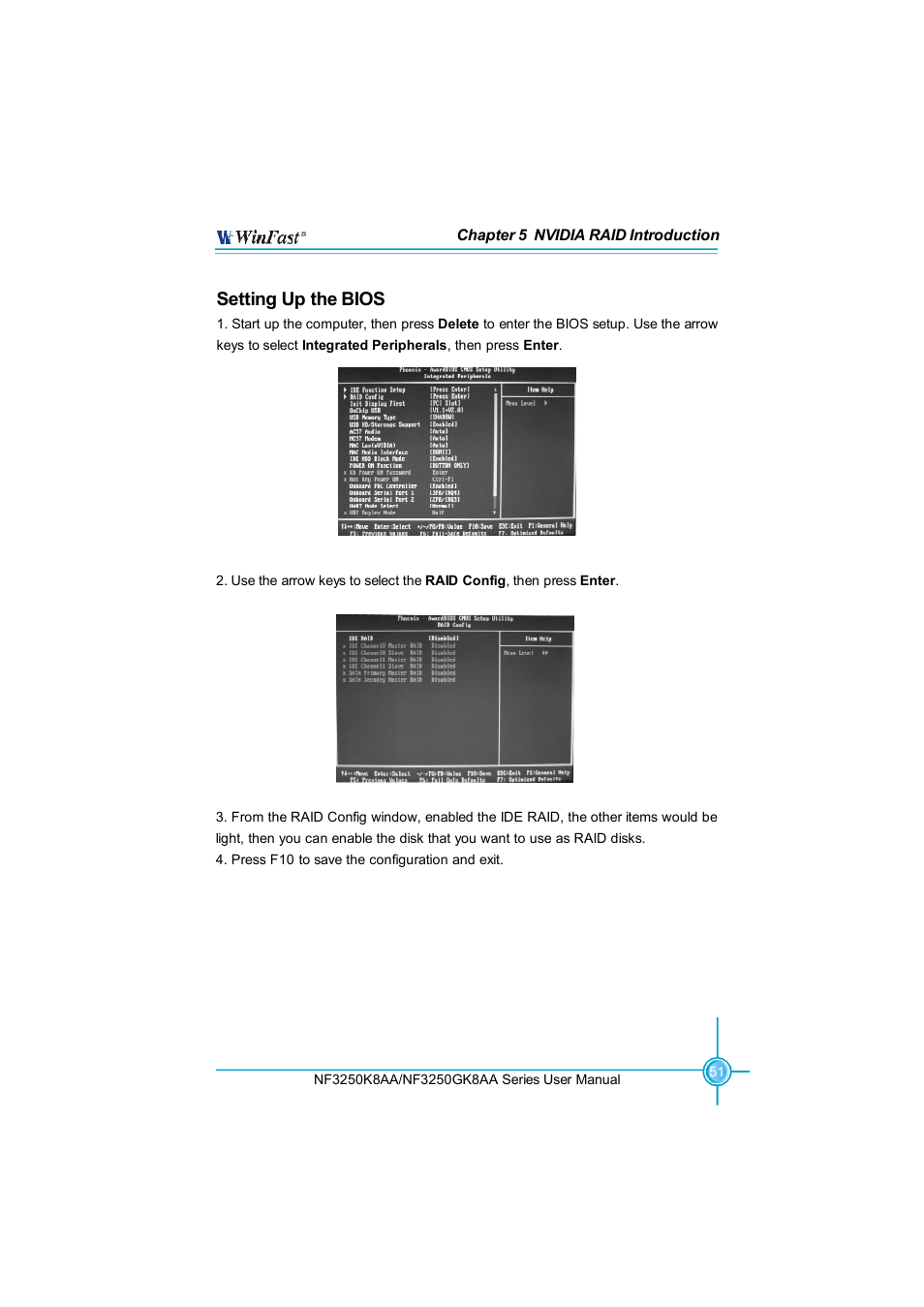 Setting up the bios | Foxconn NF3250K8AA-ERS User Manual | Page 58 / 68