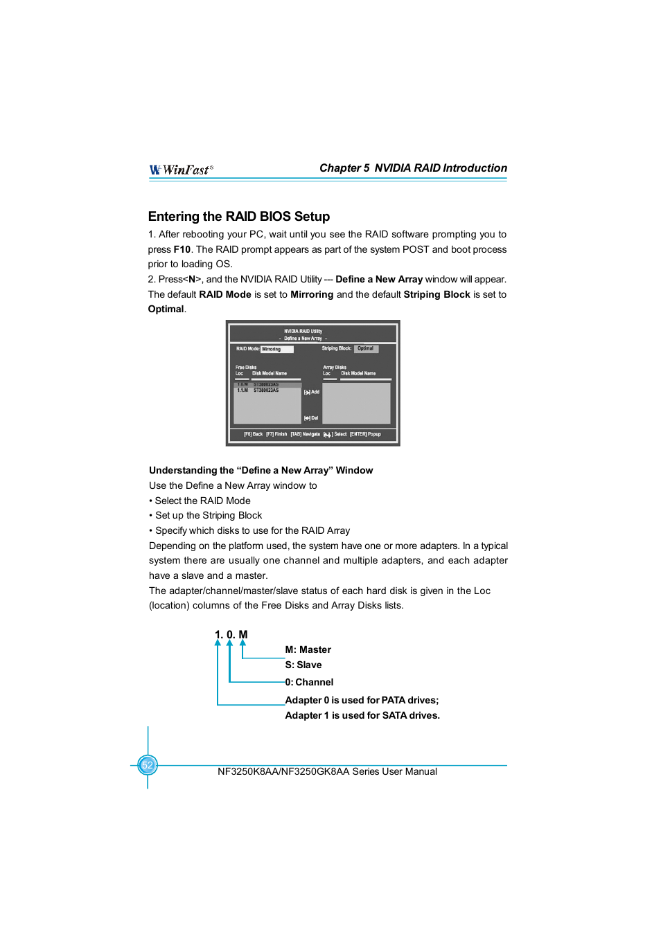 Entering the raid bios setup | Foxconn NF3250K8AA-ERS User Manual | Page 59 / 68