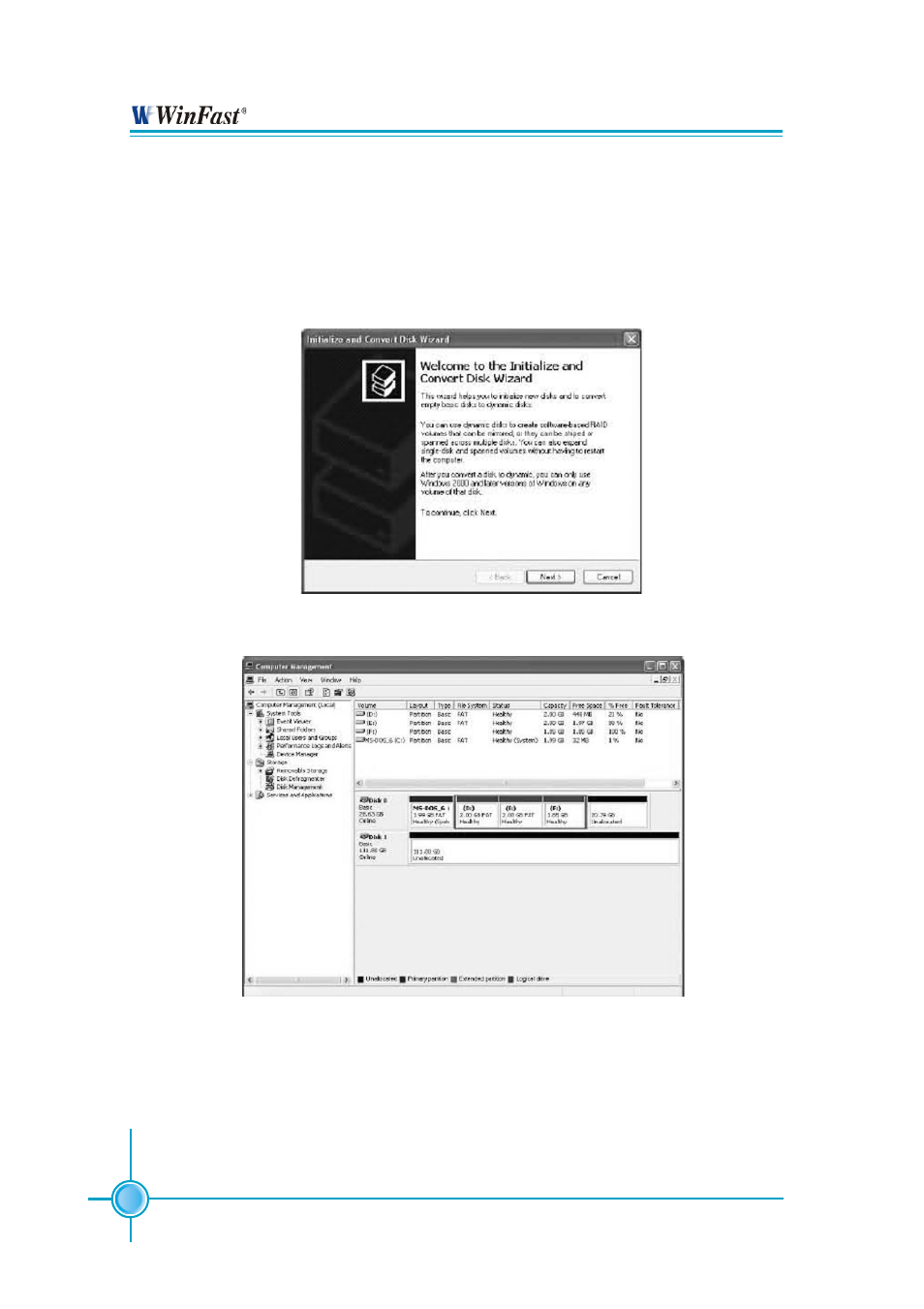 Initializing and using the disk array | Foxconn NF4K8AB-8EKRS User Manual | Page 70 / 75