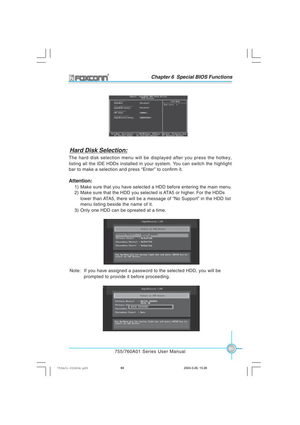 Hard disk selection | Foxconn K8S755M-6ELRS User Manual | Page 97 / 104