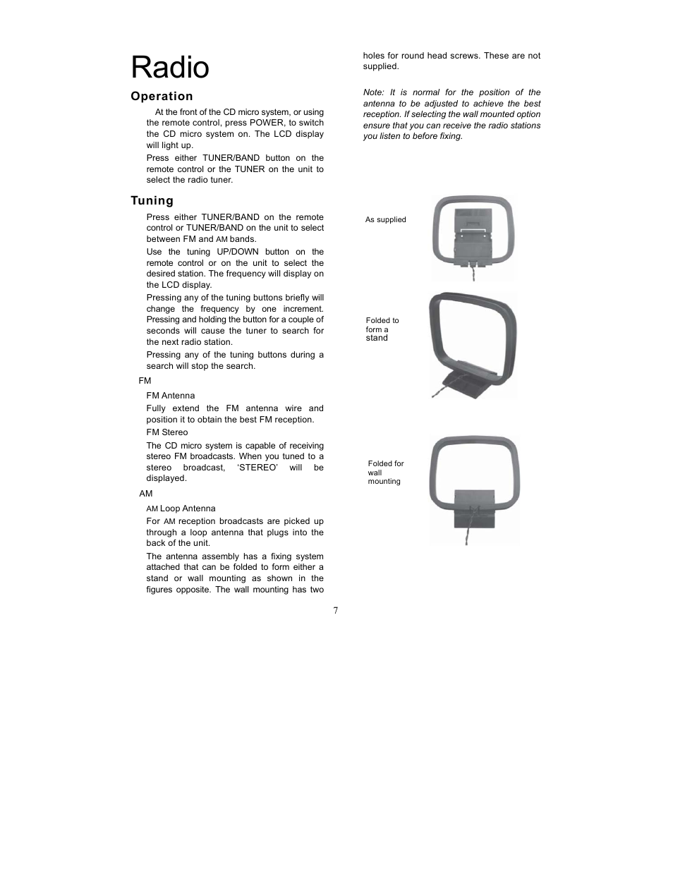 Radio | Curtis SRCD-719 User Manual | Page 8 / 14