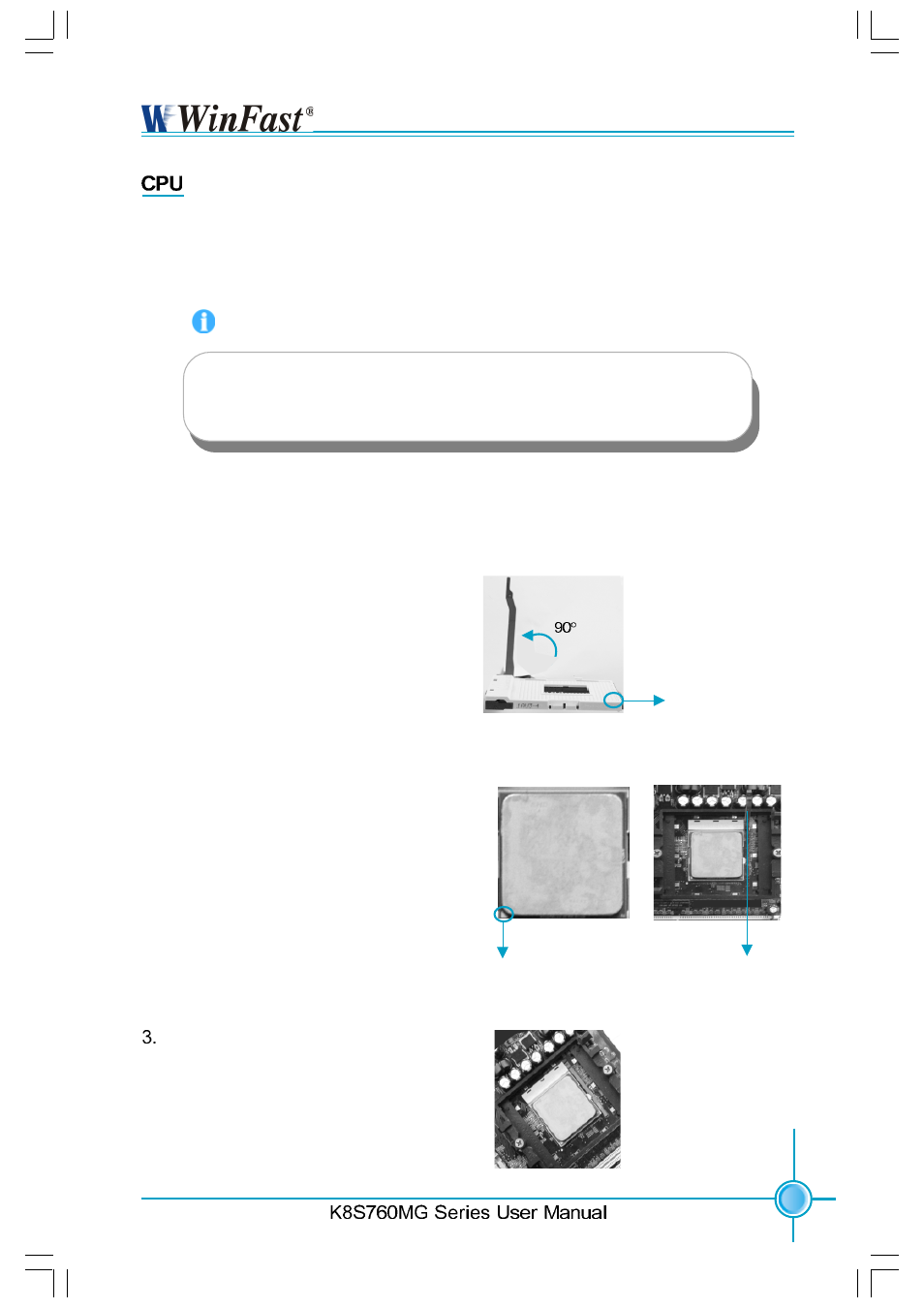 Chapter 2 installation instructions, Installation of cpu, Attention | Foxconn K8S760MG-6ELRS User Manual | Page 16 / 108