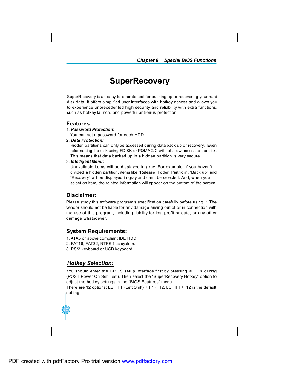 Superrecovery | Foxconn 761GXK8MC-RS User Manual | Page 77 / 85