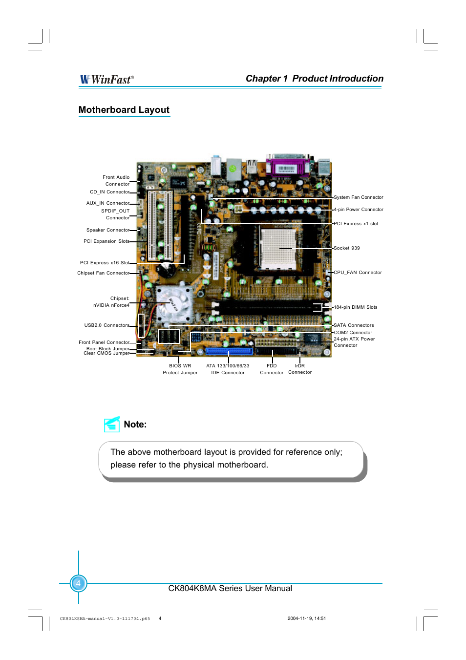 Chapter 1 product introduction | Foxconn CK804K8MA-KS User Manual | Page 12 / 55