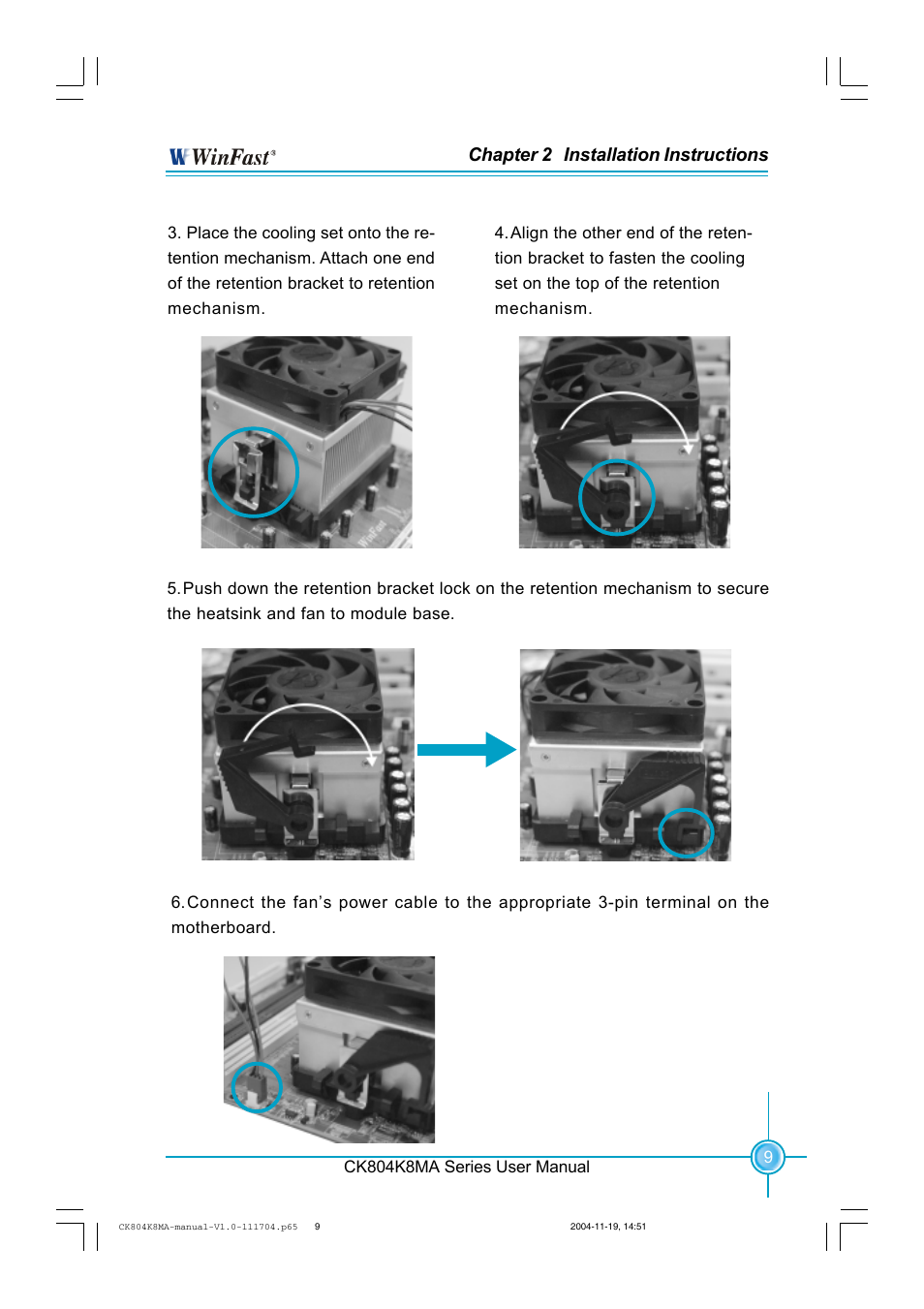 Chapter 2 installation instructions | Foxconn CK804K8MA-KS User Manual | Page 17 / 55