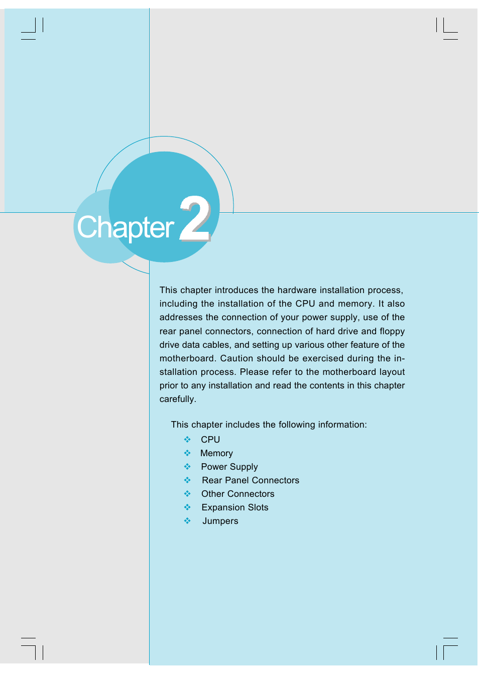 Chapter | Foxconn NF4K8AC-RS User Manual | Page 12 / 68