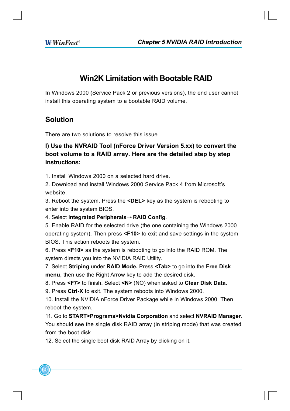Win2k limitation with bootable raid, Solution | Foxconn NF4K8AC-RS User Manual | Page 67 / 68