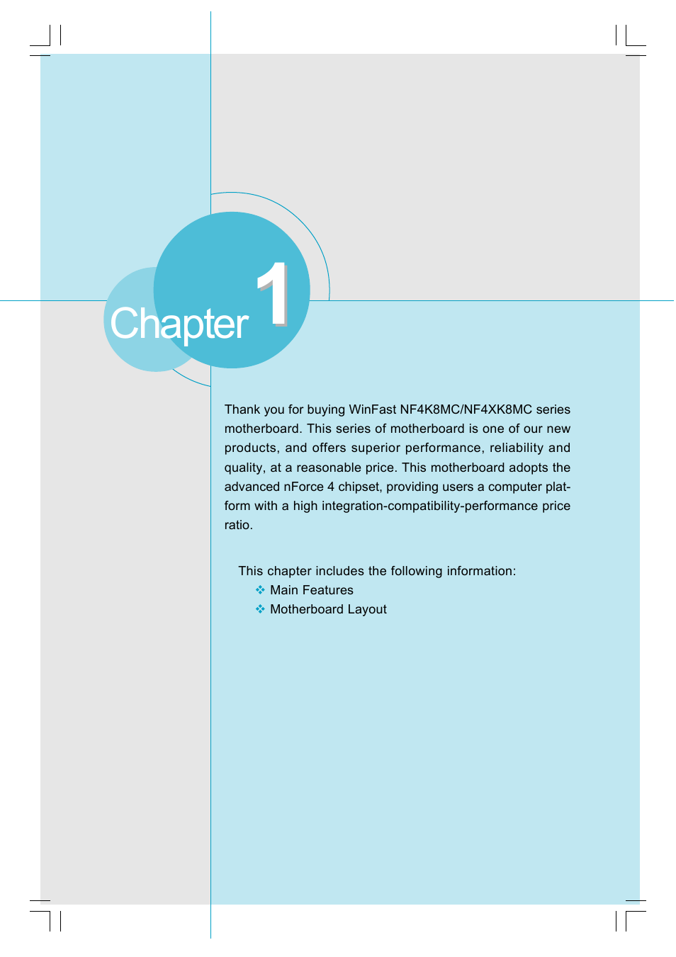 Chapter | Foxconn NF4K8AC-RS User Manual | Page 8 / 68