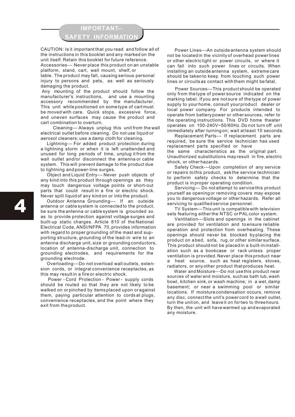 Т³гж 4 | Curtis DVD6019-B User Manual | Page 4 / 31