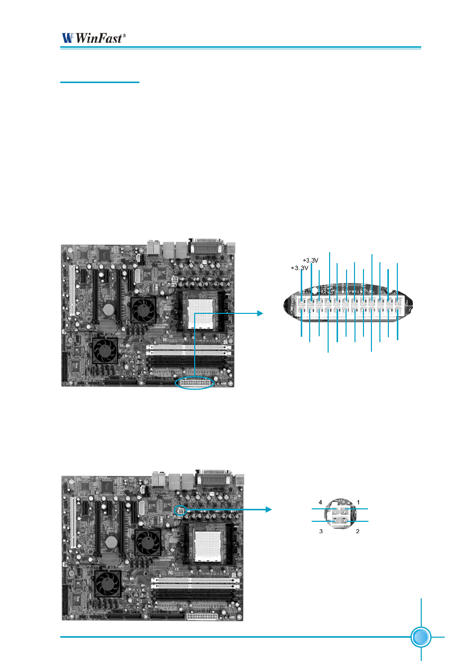 Chapter 2 installation instructions power supply, Pin atx power connector: pwr1, Atx 12v power connector: pwr2 | Foxconn NFPIK8AA-8EKRS User Manual | Page 25 / 110