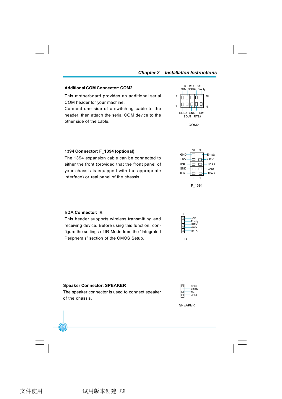 Chapter 2 installation instructions | Foxconn MCP61PM2MA-8EKRS2H User Manual | Page 21 / 61