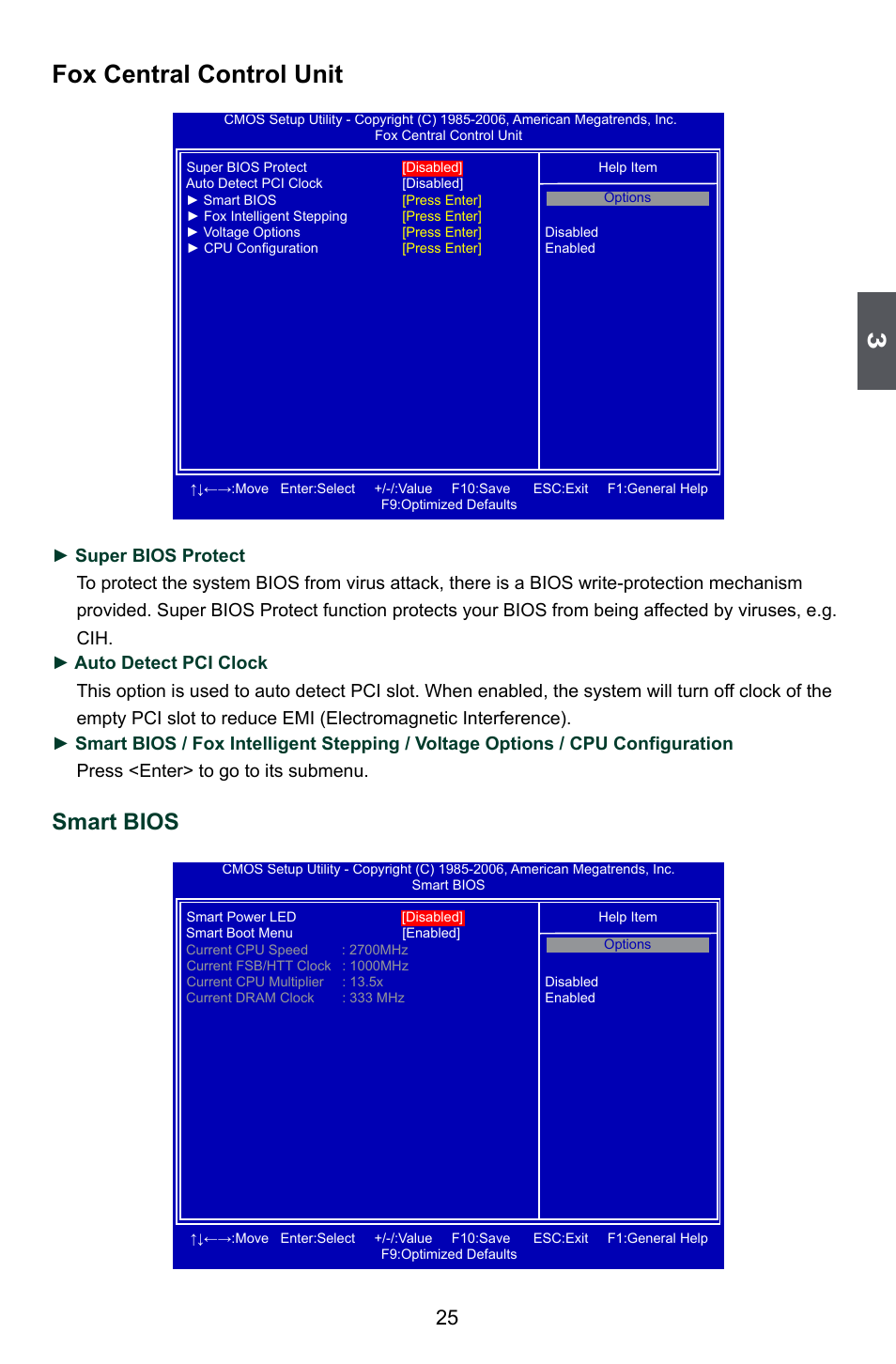 Fox central control unit, Smart bios | Foxconn A74ML Series User Manual | Page 32 / 105