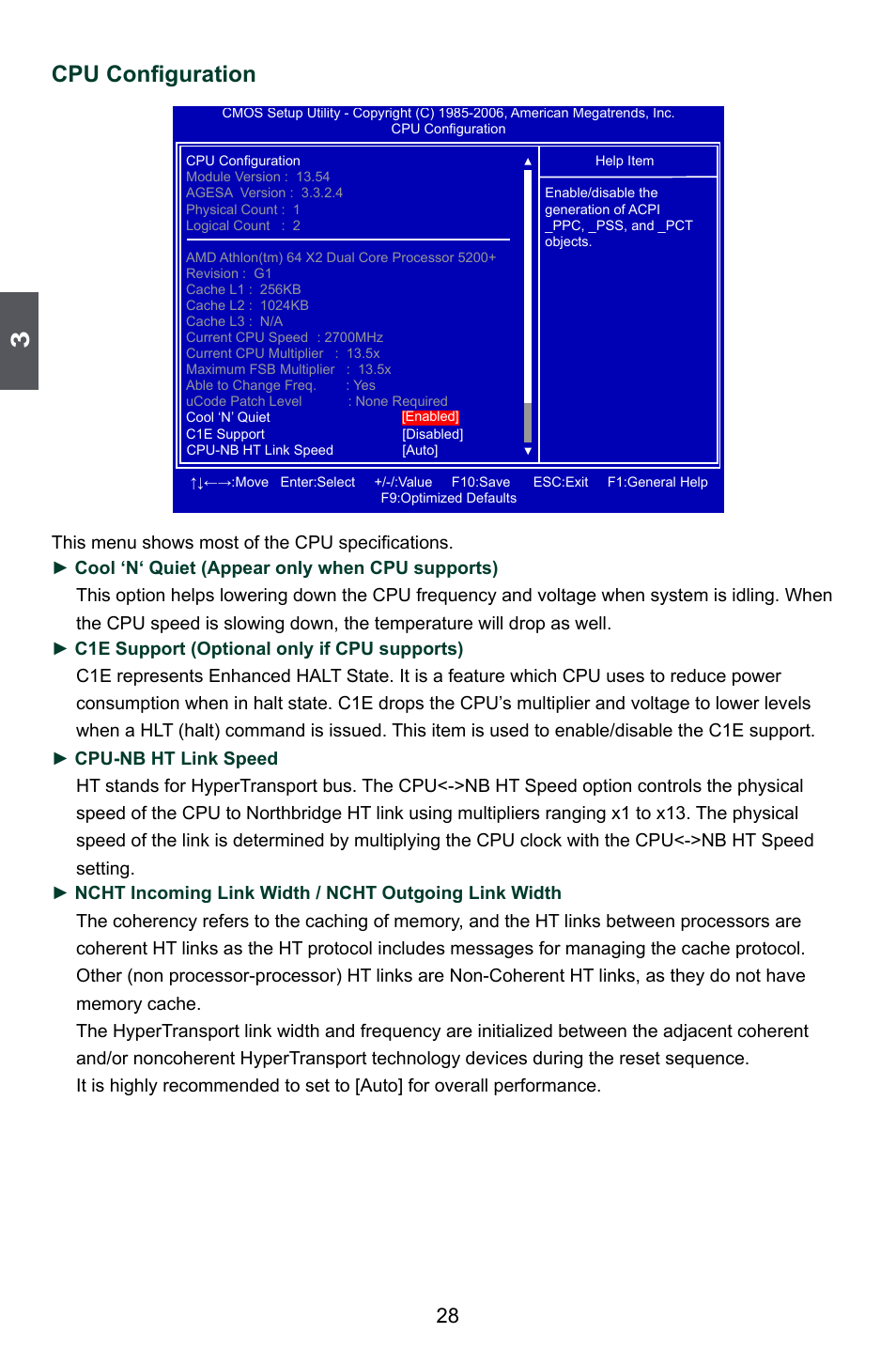 Cpu configuration | Foxconn A74ML Series User Manual | Page 35 / 105