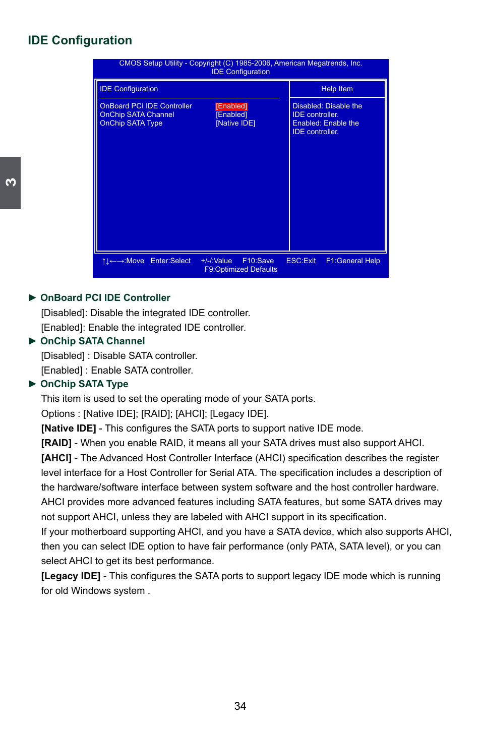 Ide configuration | Foxconn A74ML Series User Manual | Page 41 / 105