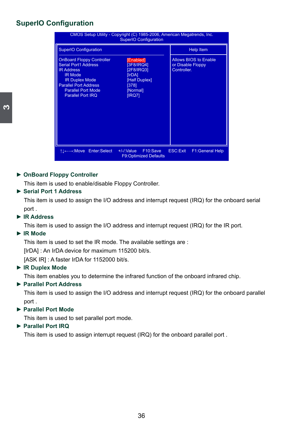 Superio configuration | Foxconn A74ML Series User Manual | Page 43 / 105