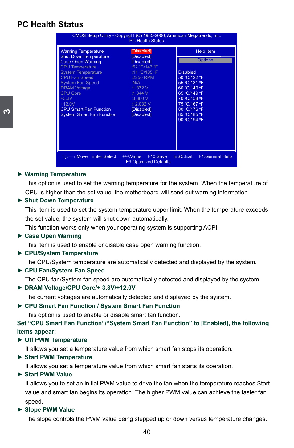 Pc health status | Foxconn A74ML Series User Manual | Page 47 / 105