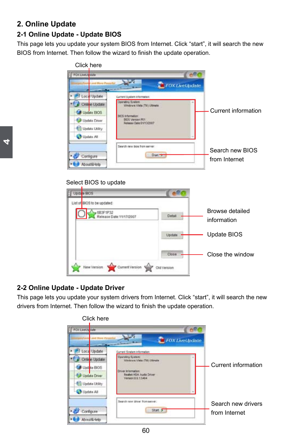 Online update | Foxconn A74ML Series User Manual | Page 67 / 105