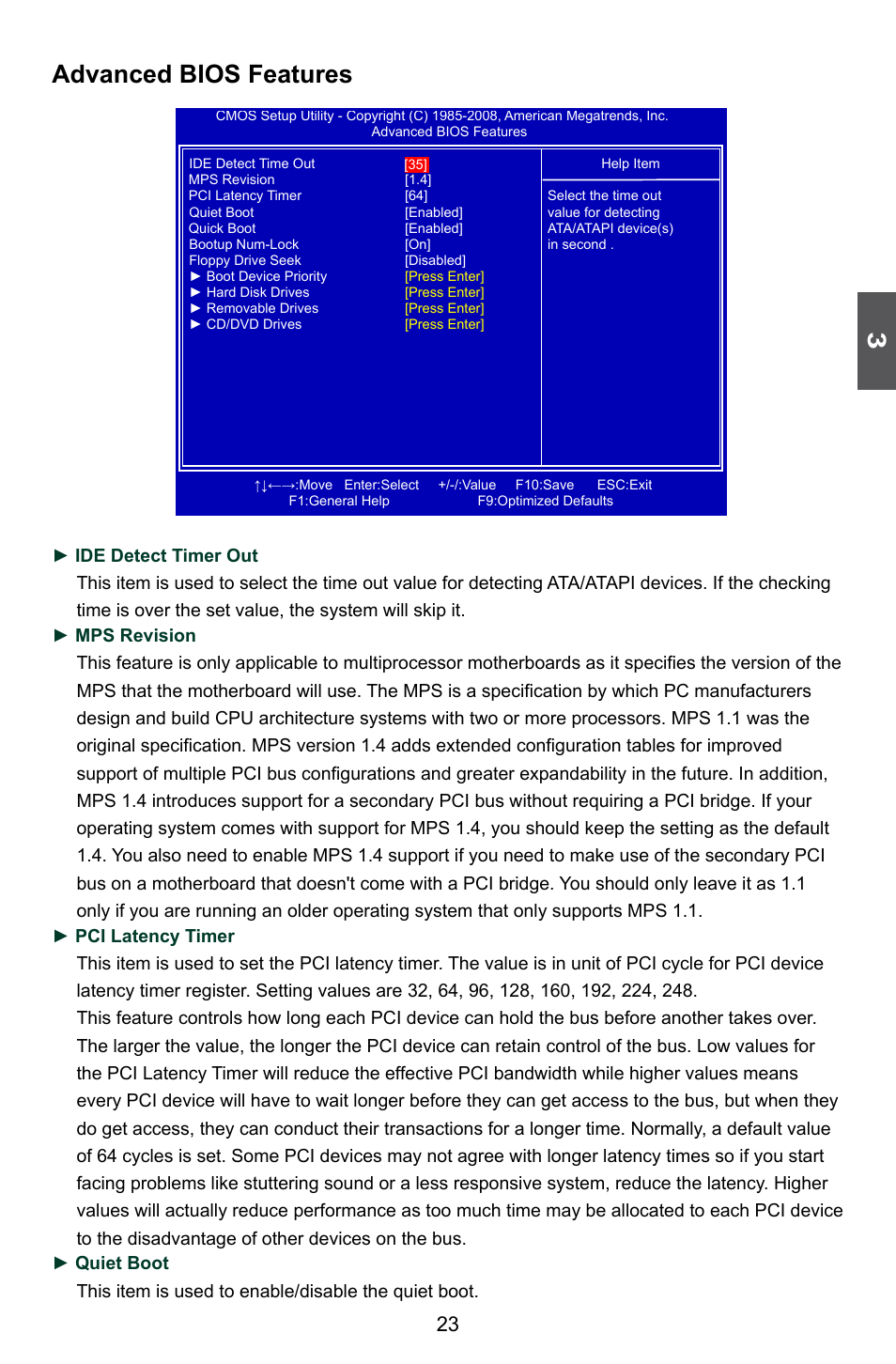 Advanced bios features | Foxconn A76ML Series User Manual | Page 30 / 105