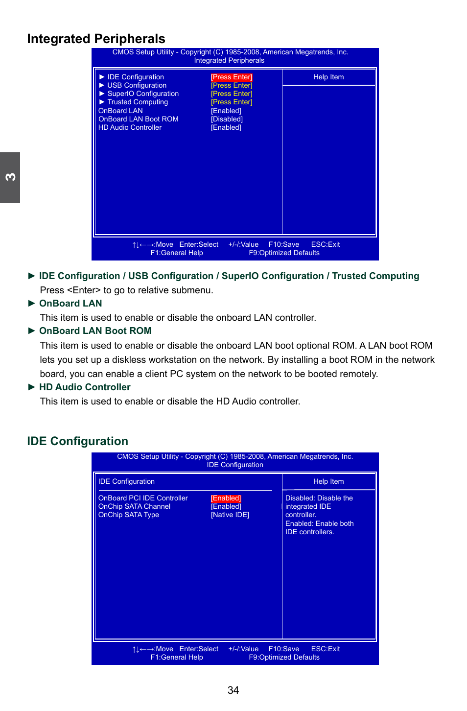 Integrated peripherals, Ide configuration | Foxconn A76ML Series User Manual | Page 41 / 105