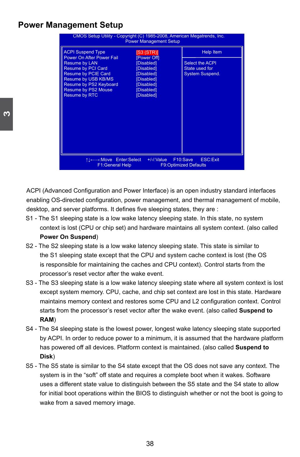 Power management setup | Foxconn A76ML Series User Manual | Page 45 / 105