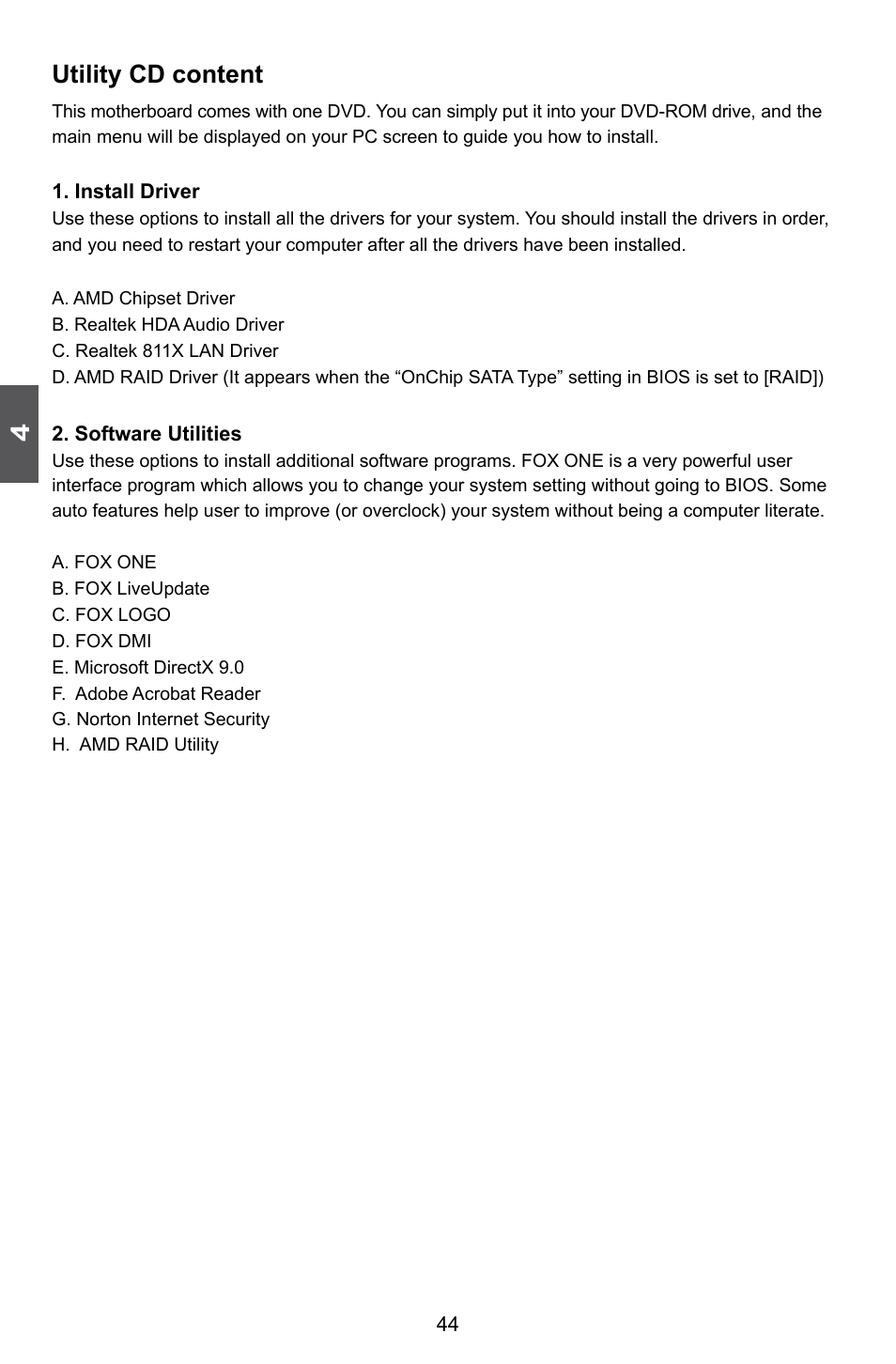 Utility cd content | Foxconn A76ML Series User Manual | Page 51 / 105