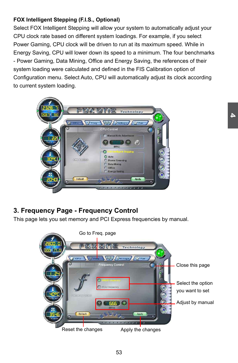 Frequency page - frequency control | Foxconn A76ML Series User Manual | Page 60 / 105