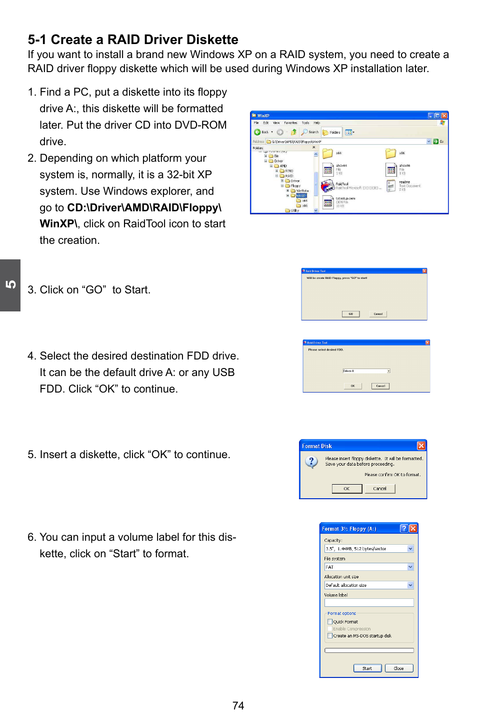 1 create a raid driver diskette | Foxconn A76ML Series User Manual | Page 81 / 105