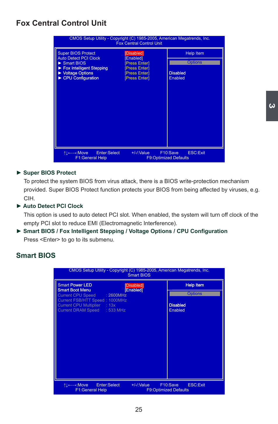 Fox central control unit, Smart bios | Foxconn A78AX-K User Manual | Page 32 / 106