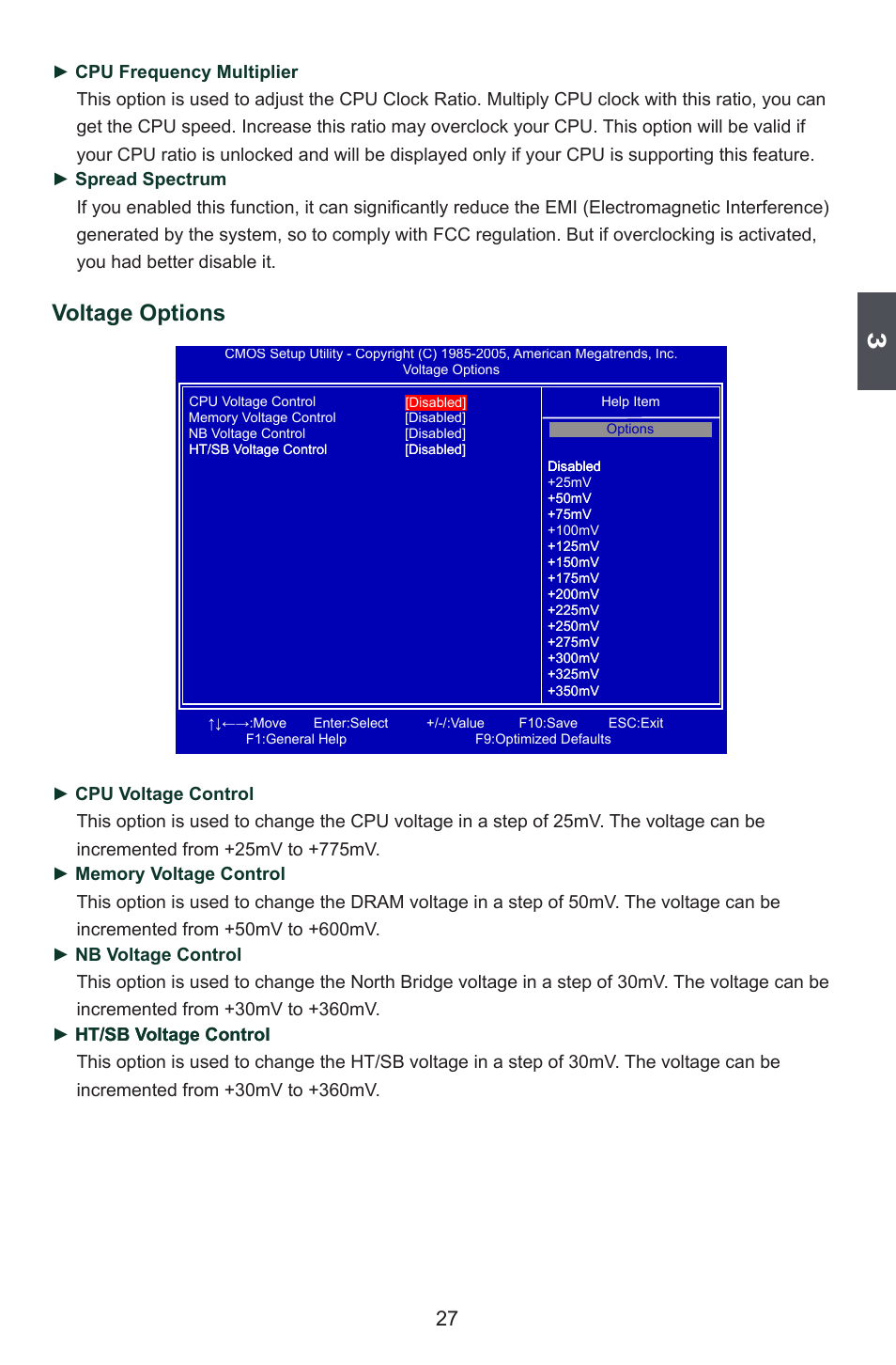 Voltage options | Foxconn A78AX-K User Manual | Page 34 / 106