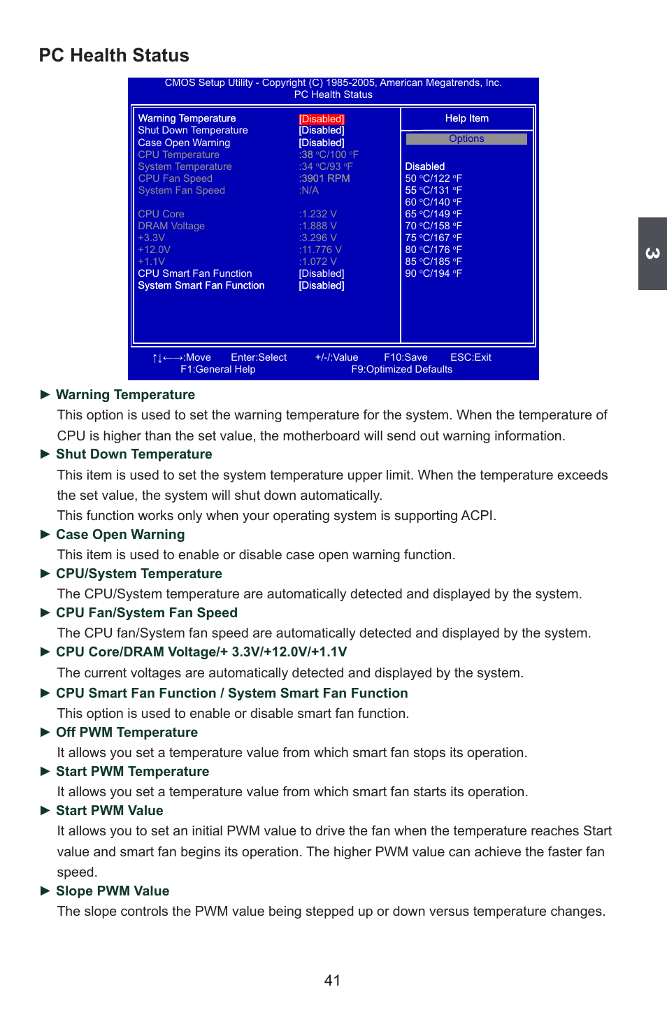 Pc health status | Foxconn A78AX-K User Manual | Page 48 / 106