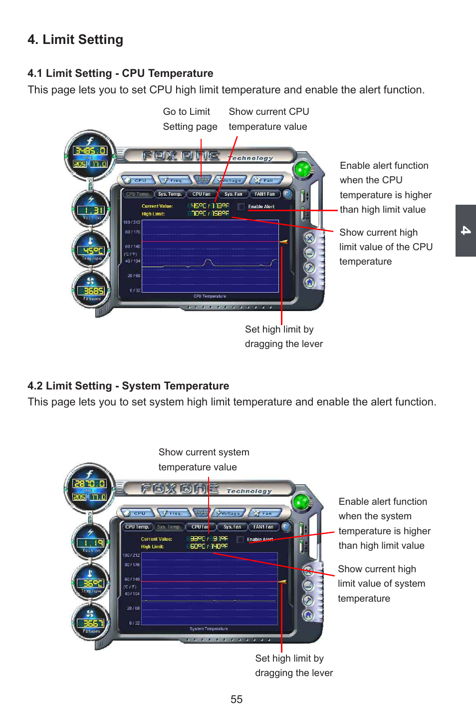 Limit setting | Foxconn A78AX-K User Manual | Page 62 / 106