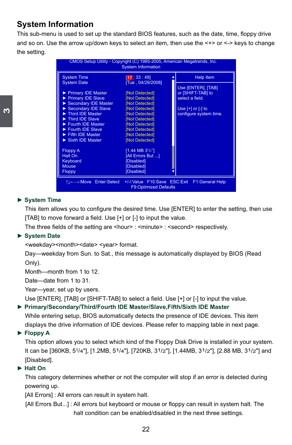 System information, 2mb, 5, 720kb, 3 | 44mb, 3, 88 mb, 3 | Foxconn A79A-S User Manual | Page 29 / 115