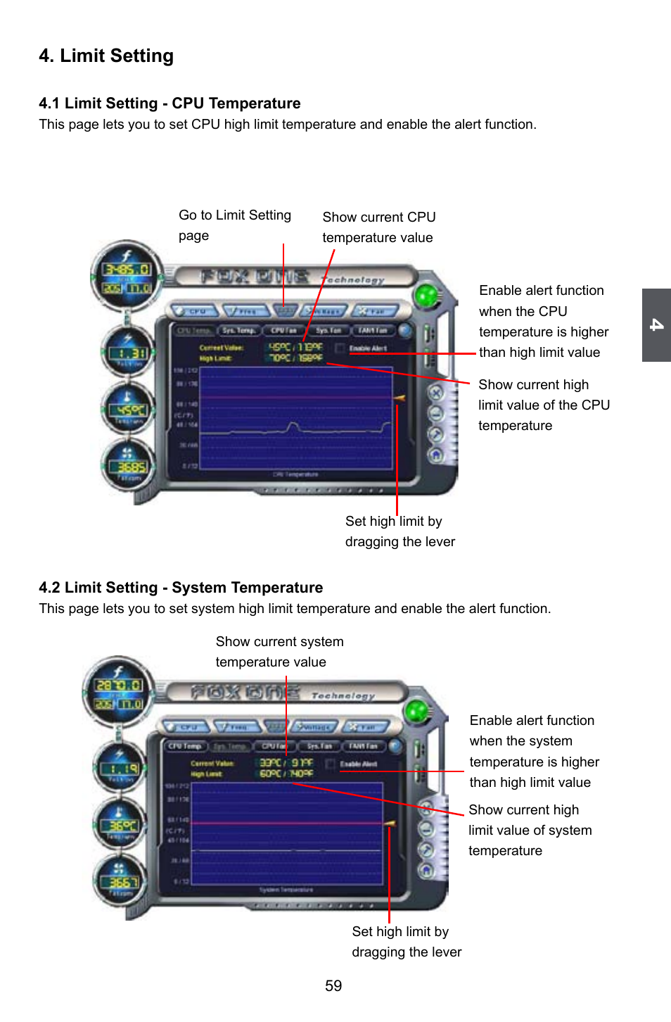 Limit setting | Foxconn A79A-S User Manual | Page 66 / 115