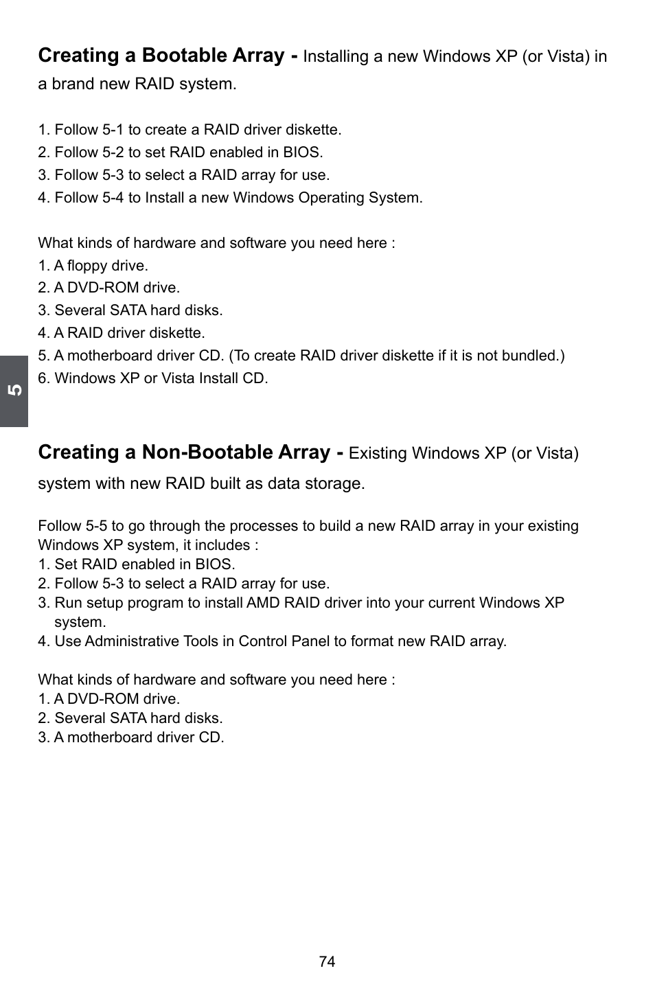 Creating a bootable array, Creating a non-bootable array | Foxconn A79A-S User Manual | Page 81 / 115