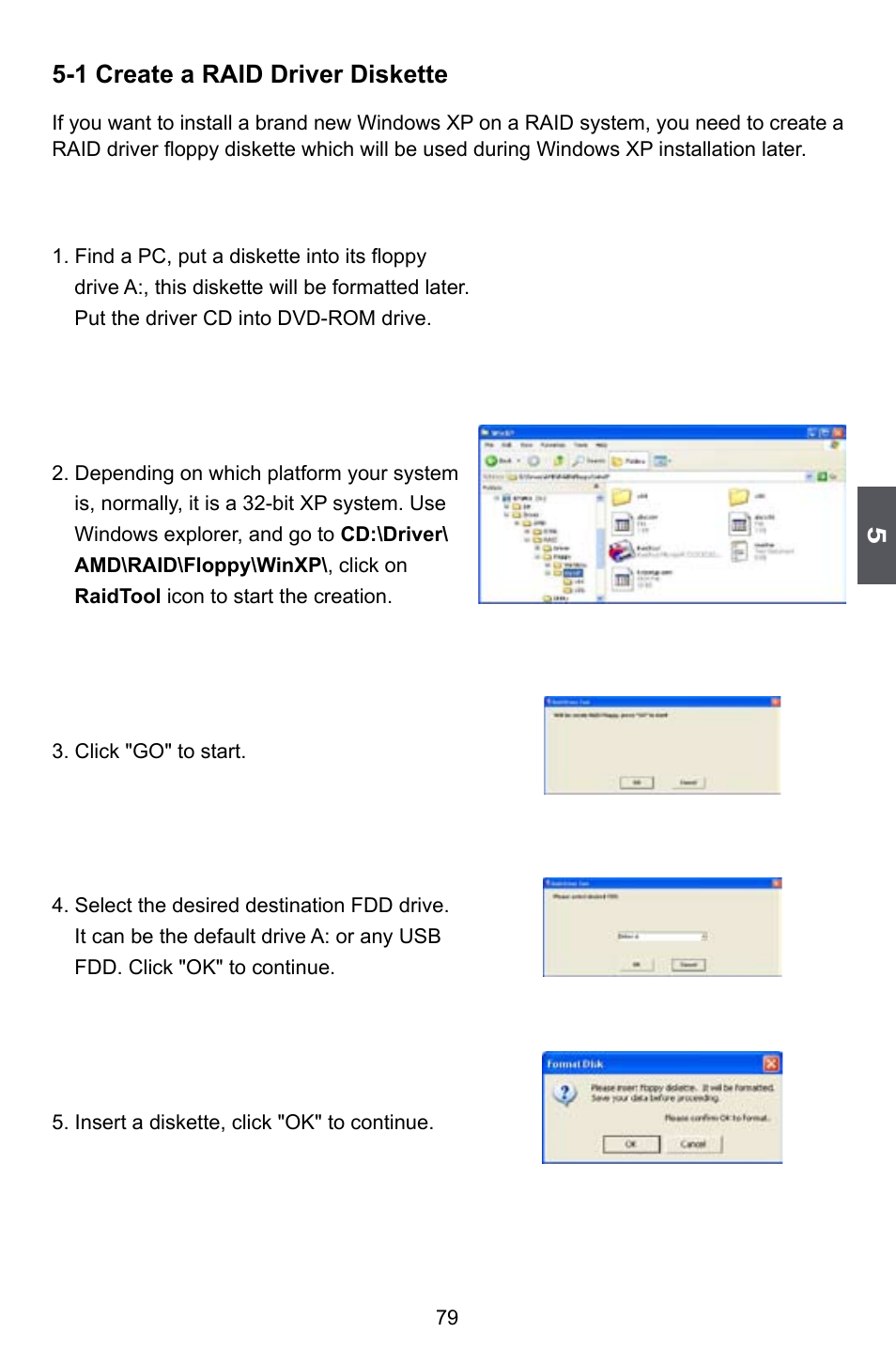 1 create a raid driver diskette | Foxconn A79A-S User Manual | Page 86 / 115