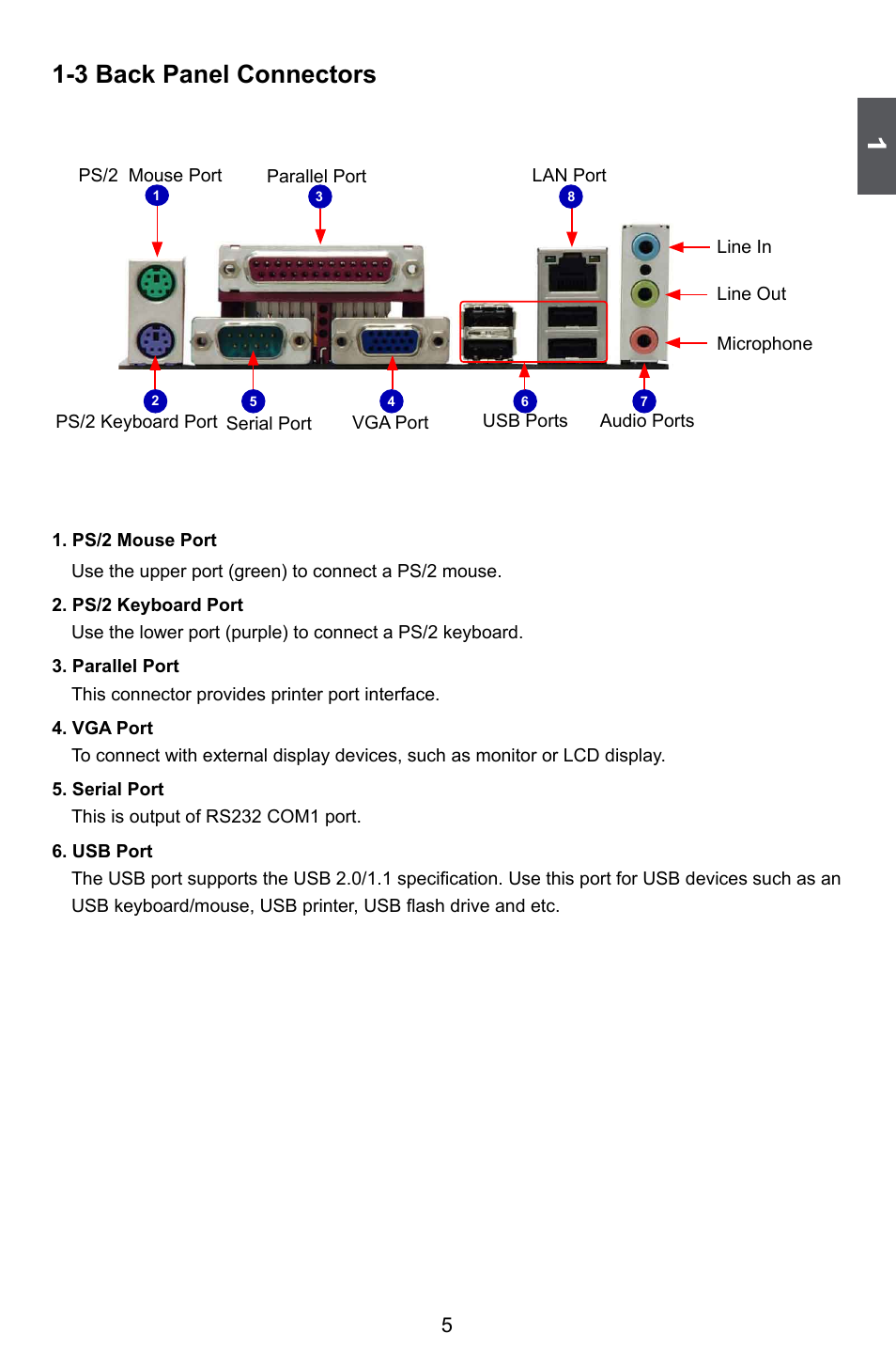 3 back panel connectors | Foxconn M61PMX User Manual | Page 12 / 92