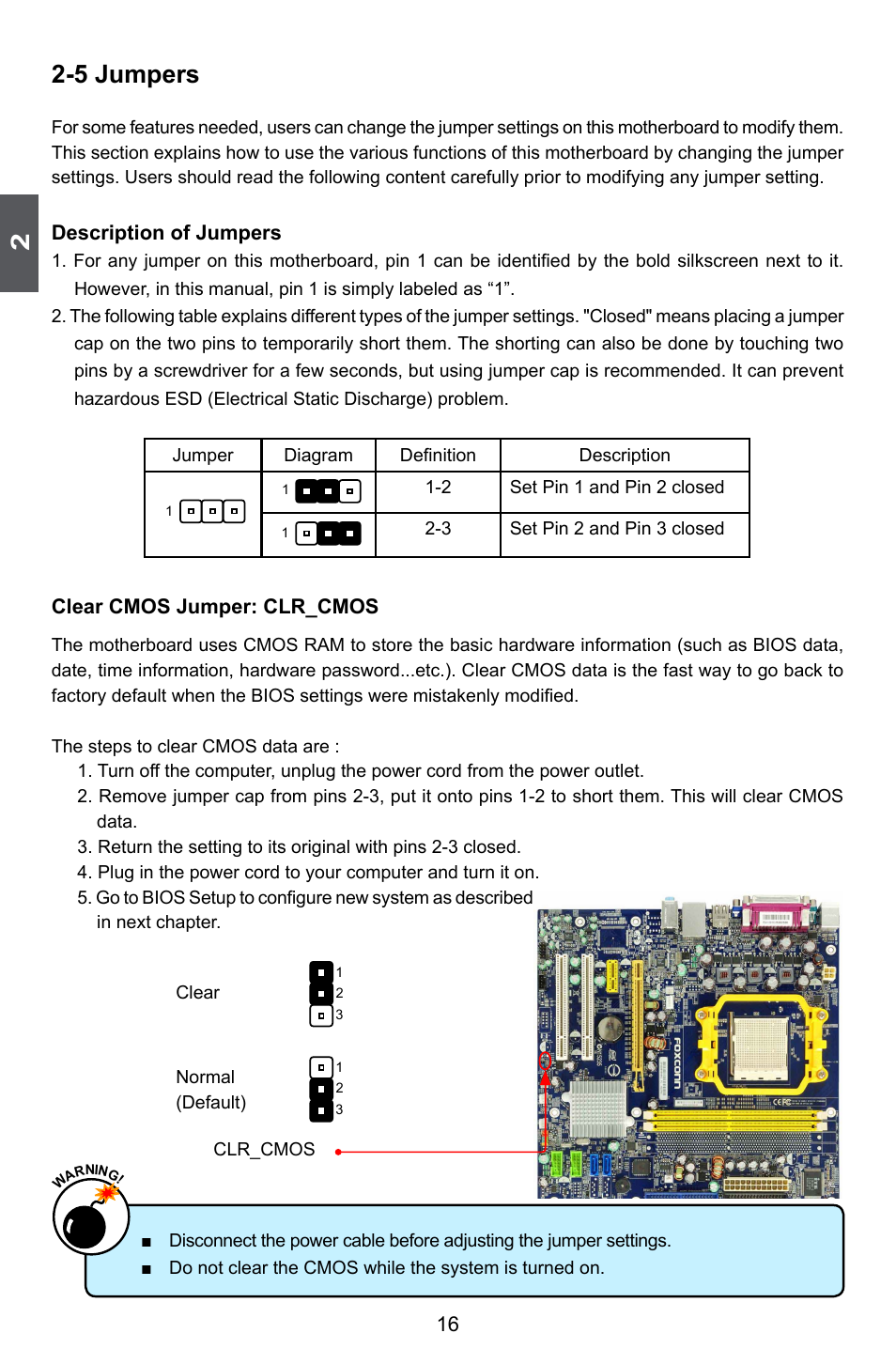 5 jumpers | Foxconn M61PMX User Manual | Page 23 / 92