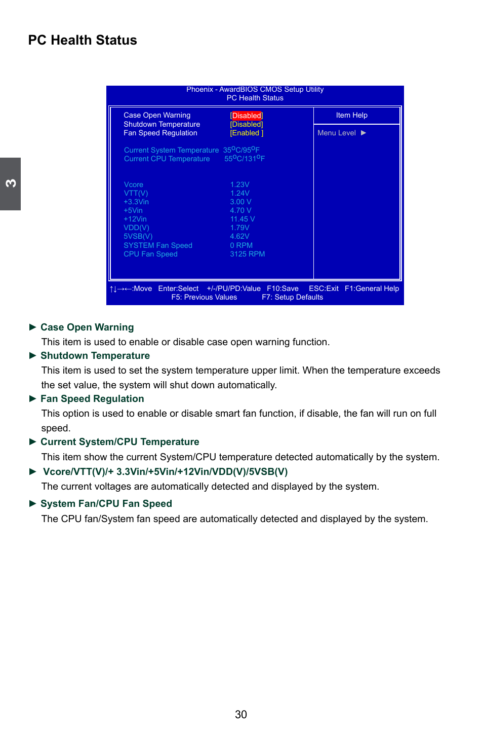 Pc health status | Foxconn M61PMX User Manual | Page 37 / 92