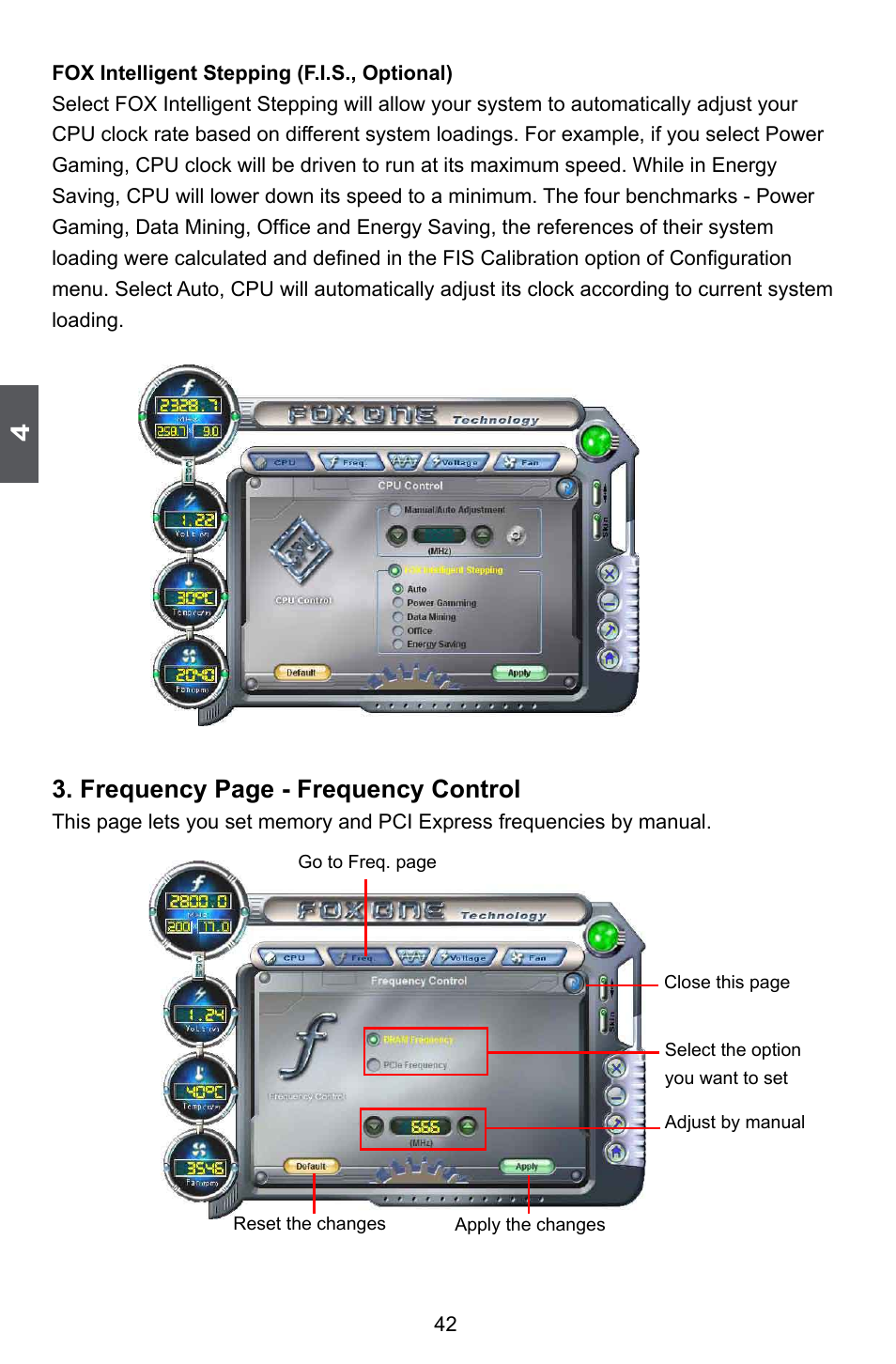 Frequency page - frequency control | Foxconn M61PMX User Manual | Page 49 / 92