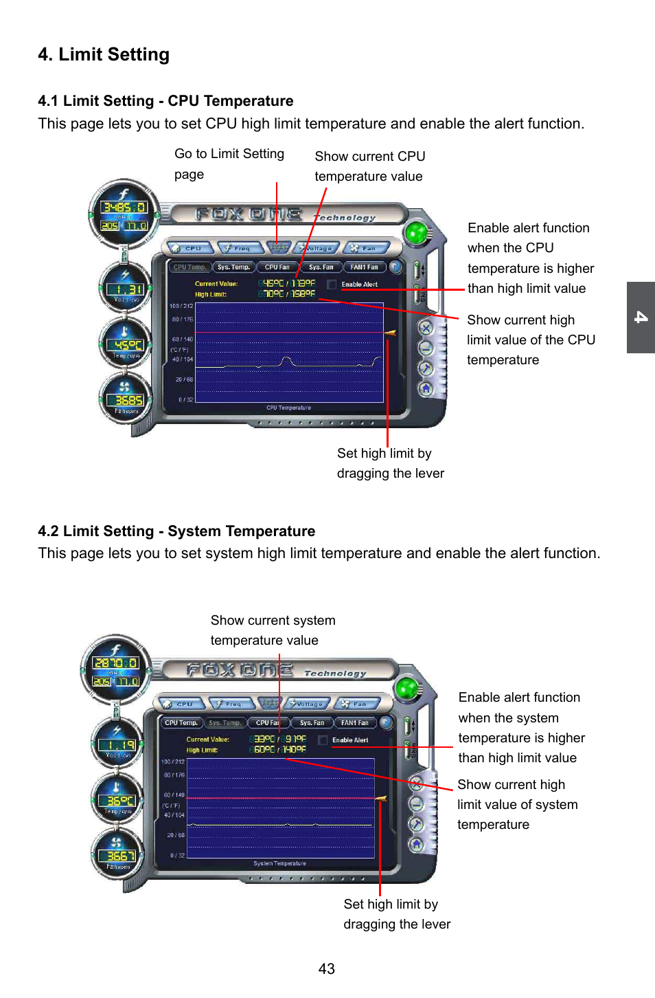 Limit setting | Foxconn M61PMX User Manual | Page 50 / 92