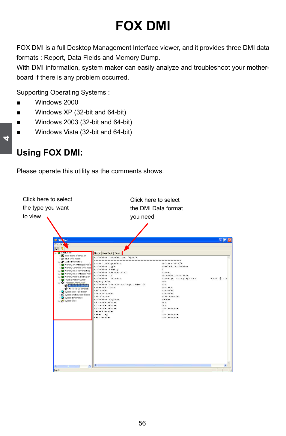 Fox dmi, Using fox dmi | Foxconn M61PMX User Manual | Page 63 / 92