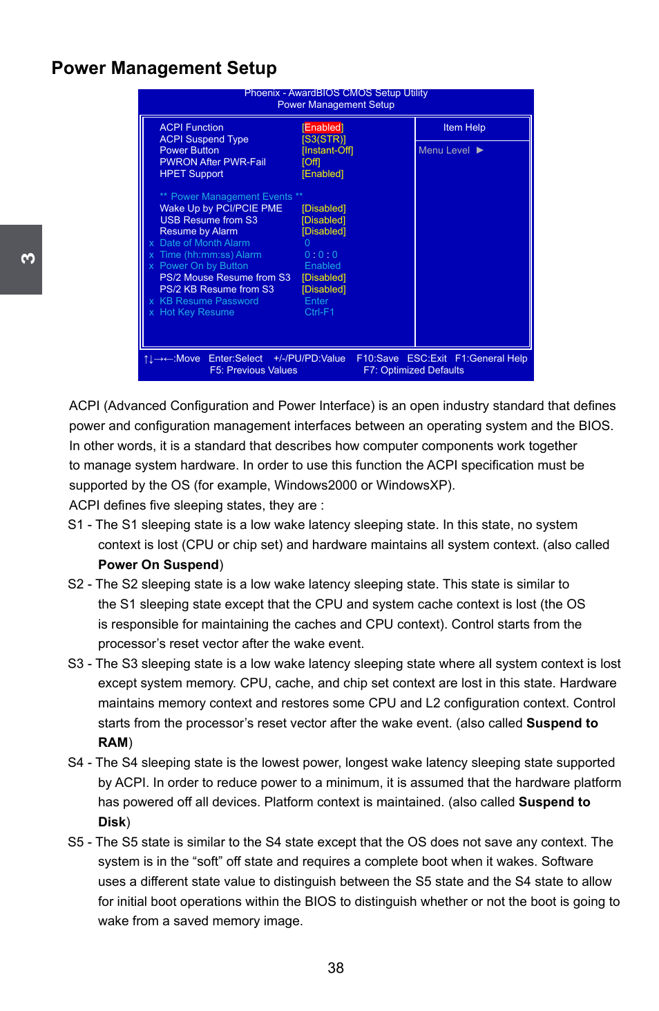 Power management setup | Foxconn 720A User Manual | Page 45 / 112