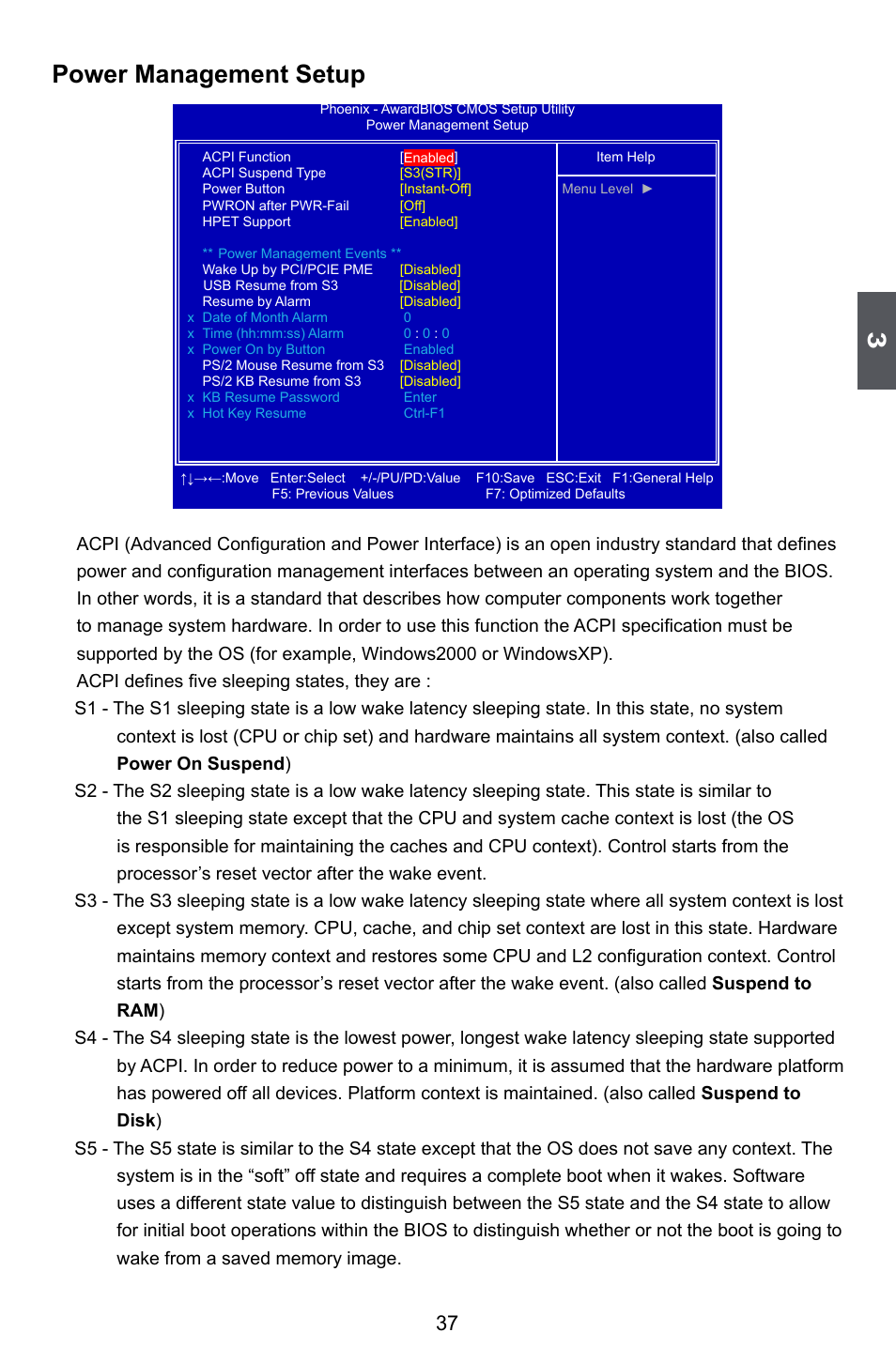 Power management setup | Foxconn 720AL User Manual | Page 44 / 110